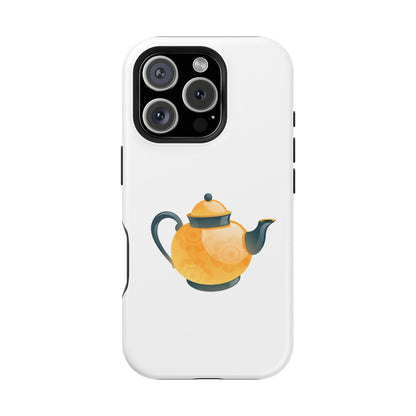 Teapot Magnetic Phone Case, Cute Teapot Phone Cover, Kettle Design Case, Unique Gift for Tea Lovers, Durable Tough Protection