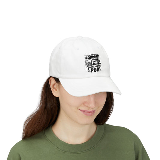 London Pub Theme Classic Dad Cap, Trendy Hat for Dad, Gift for Father's Day, Summer Style, Casual Outing Accessory