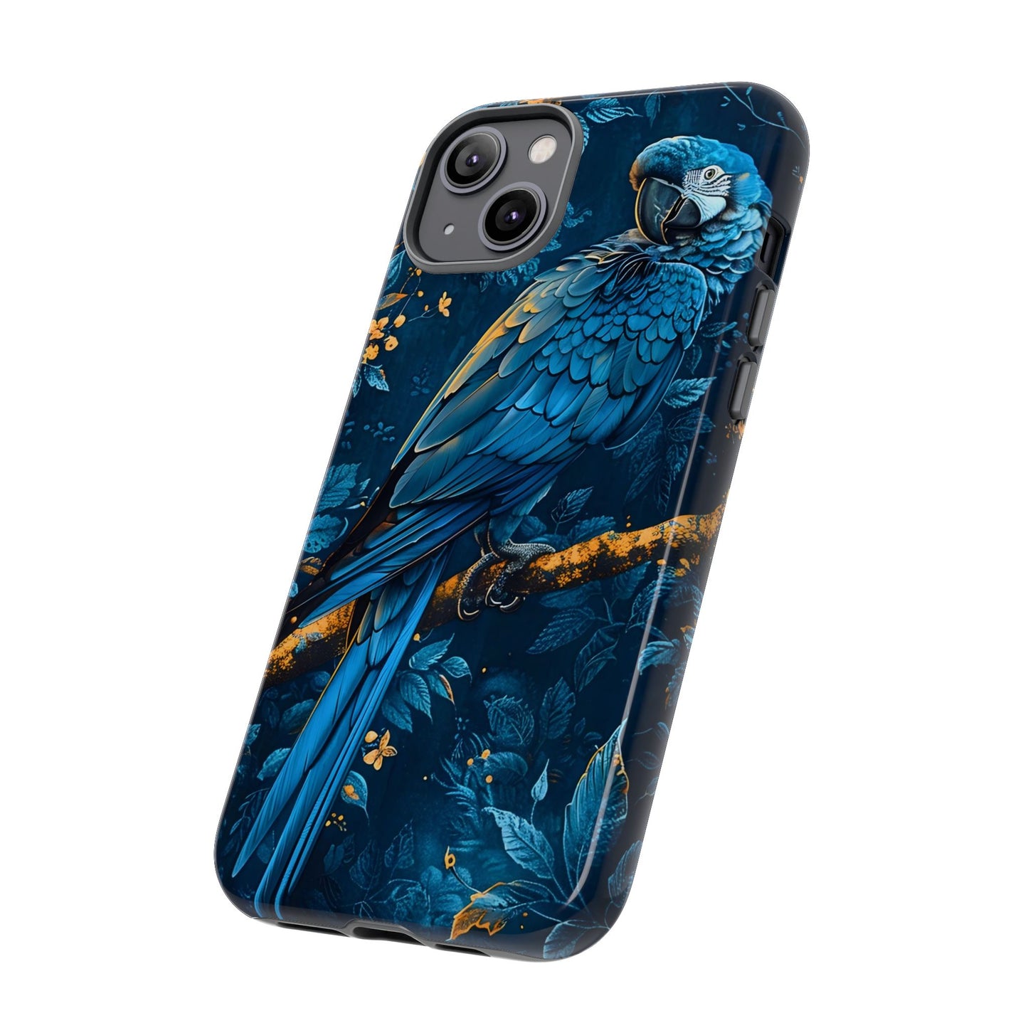 Tough Cases - Vibrant Blue Parrot Phone Case, Tropical Bird Phone Cover, Nature Lover Gift, Eco-Friendly Accessories, Unique Wildlife Decor