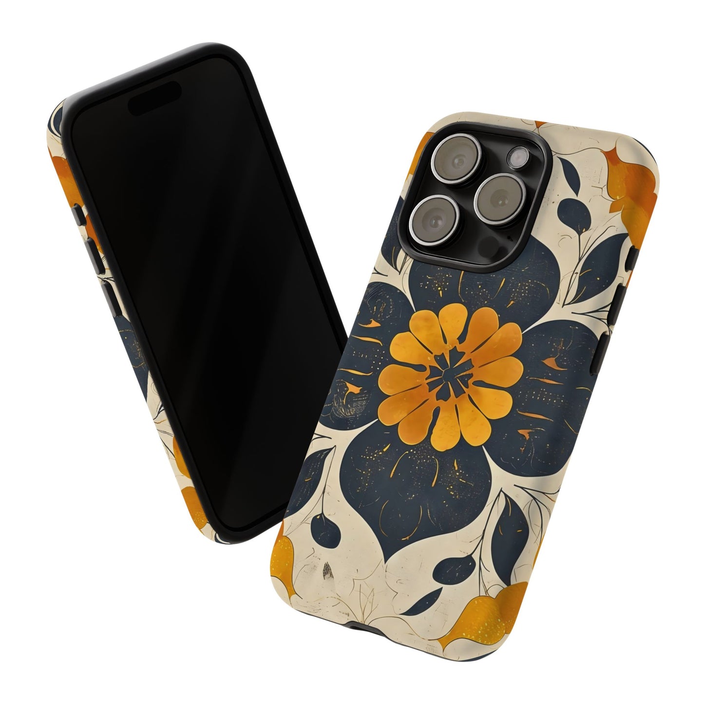 Floral Phone Case - Tough Cases, Botanical iPhone Cover, Vintage Flower Design, Durable Smartphone Protection, Unique Gift Idea