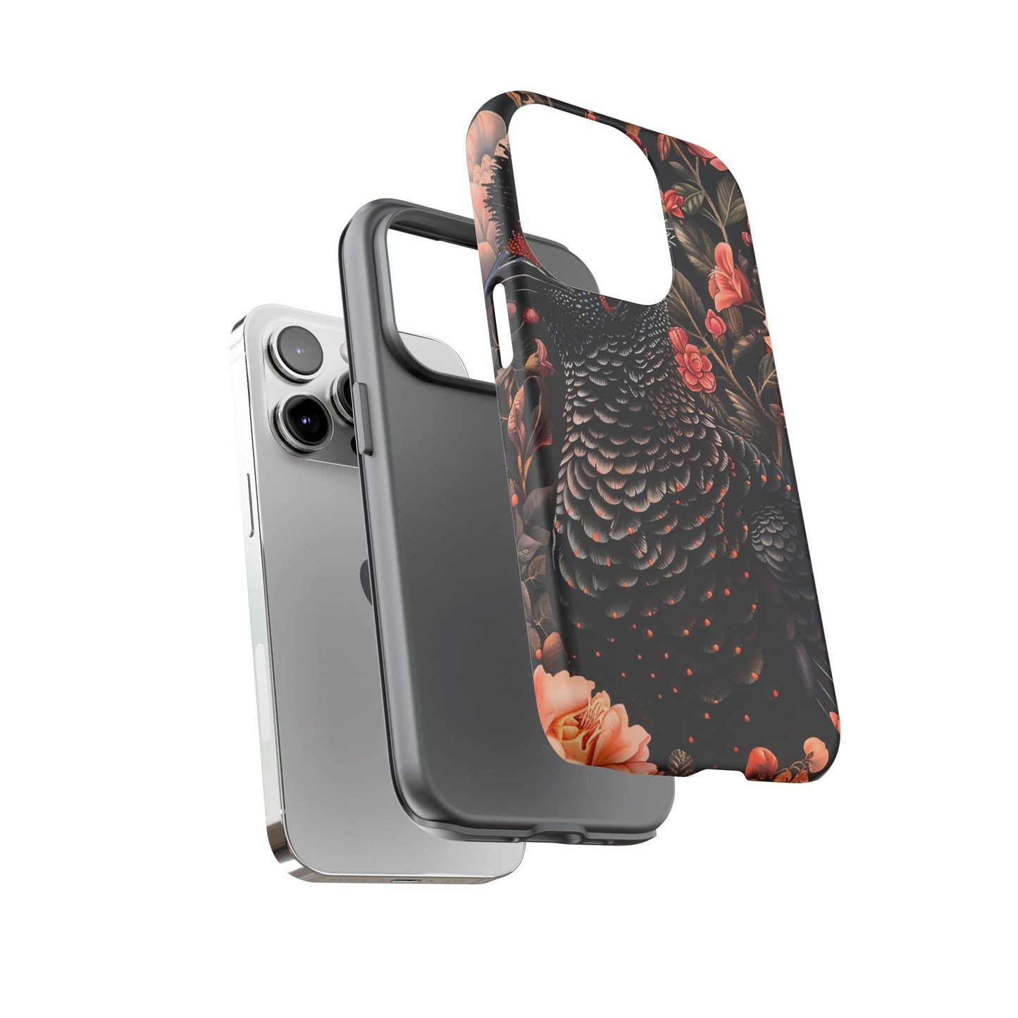 Tough Cases: Floral Design Phone Case, Stylish Protection for Your Phone, Unique Gift for Bird Lovers, Vibrant Floral Art, [...]