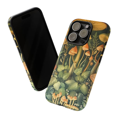 Mushroom Forest iPhone Case, Tough Cases for Nature Lovers, Vibrant Phone Accessories, Unique Gift for Him/Her, Eco-Friendly Style