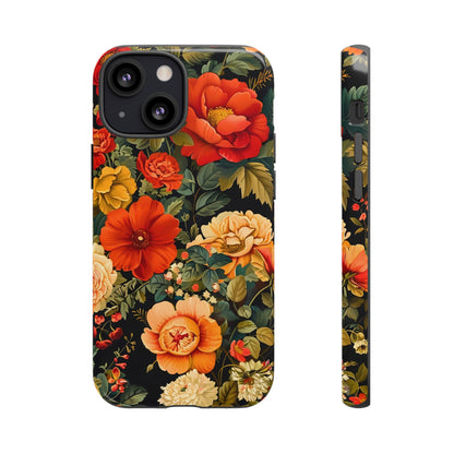 Floral Phone Case, Tough Cases, Decorative Tech Accessories, Gift for Her, Nature Lover Gift, Boho Style Case, Spring Floral Cover