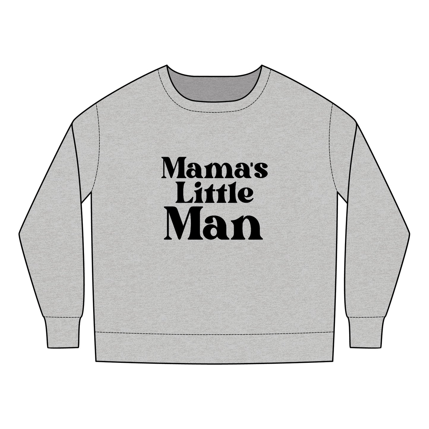 Toddler Sweatshirt - Mama's Little Man SVG PNG Design - Adorable & Cozy Kids' Apparel