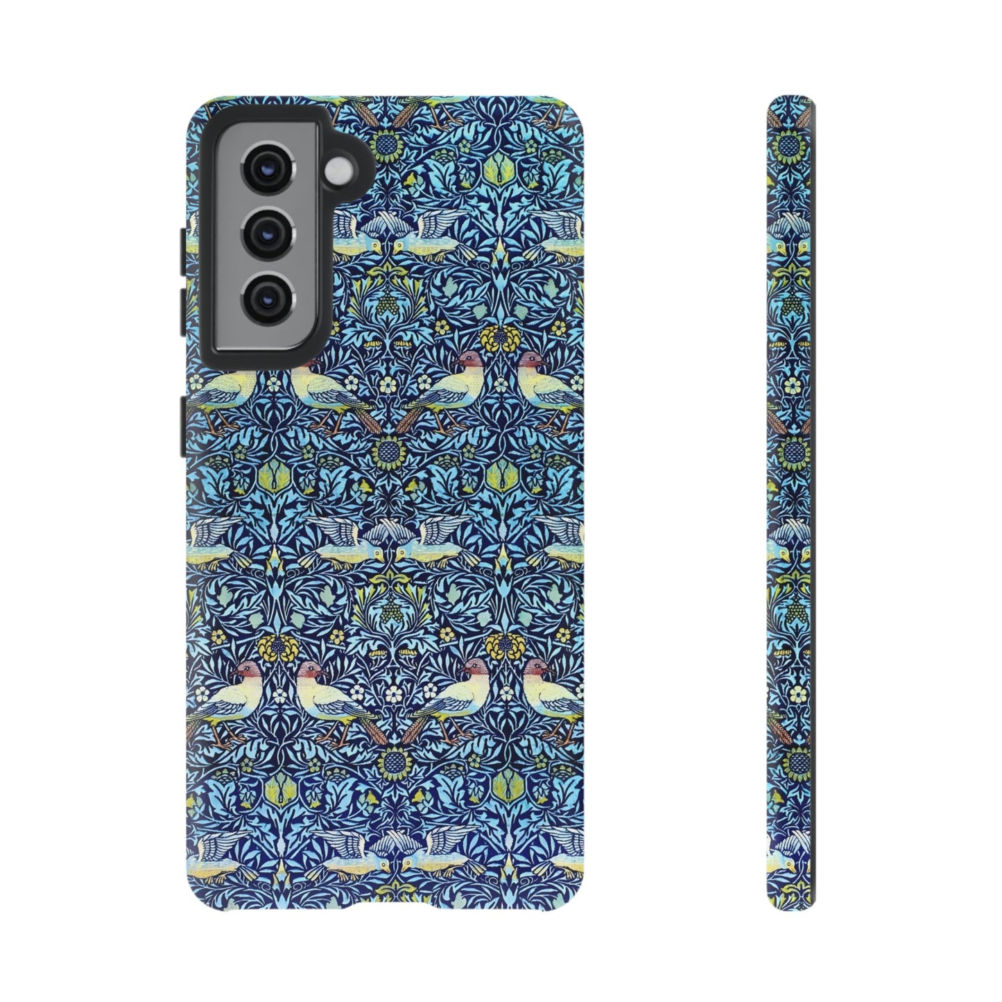 Bird and Floral Pattern Phone Case, Tough Cases, Gift for Nature Lovers, Eco-friendly, Custom Phone Accessories, All-Occasion