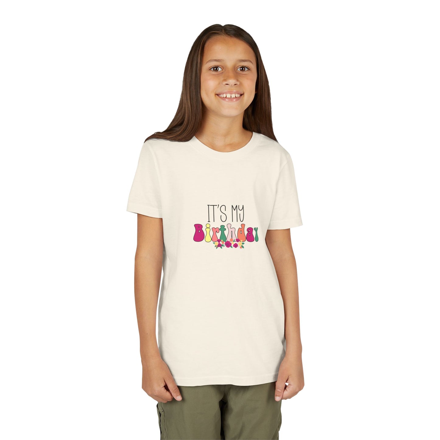 Youth Short Sleeve Tee - Wild Birthday Girl Sublimation Leopard Theme - Fun Celebration Shirt for Kids