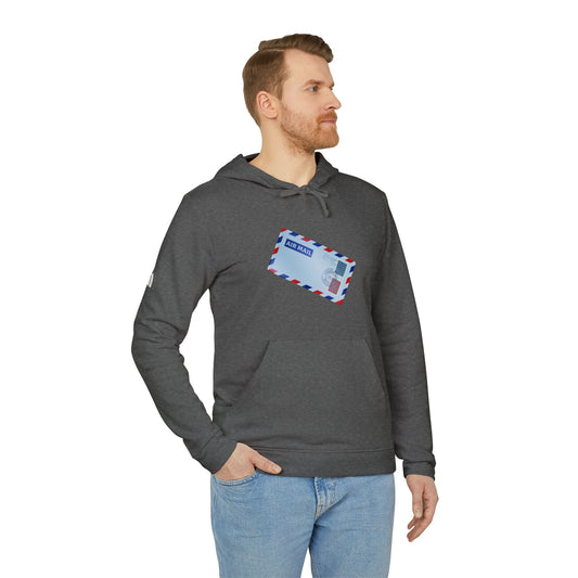 adidas Unisex Fleece Hoodie - Vintage British Air Mail - Classic Postal