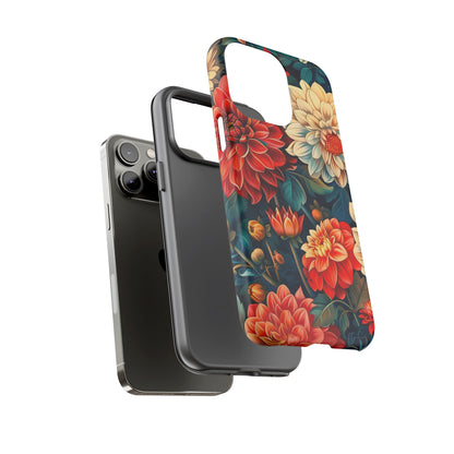 Floral Phone Case - Vibrant Tough Cases, Stylish Floral Cell Phone Cover, Gift for Her, Trendy Phone Accessory, Flower Design