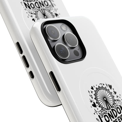 London Story Magnetic Phone Case, Tough Phone Cover, Gift for Travel Lovers, Unique London Souvenir, Storytelling Phone Accessory