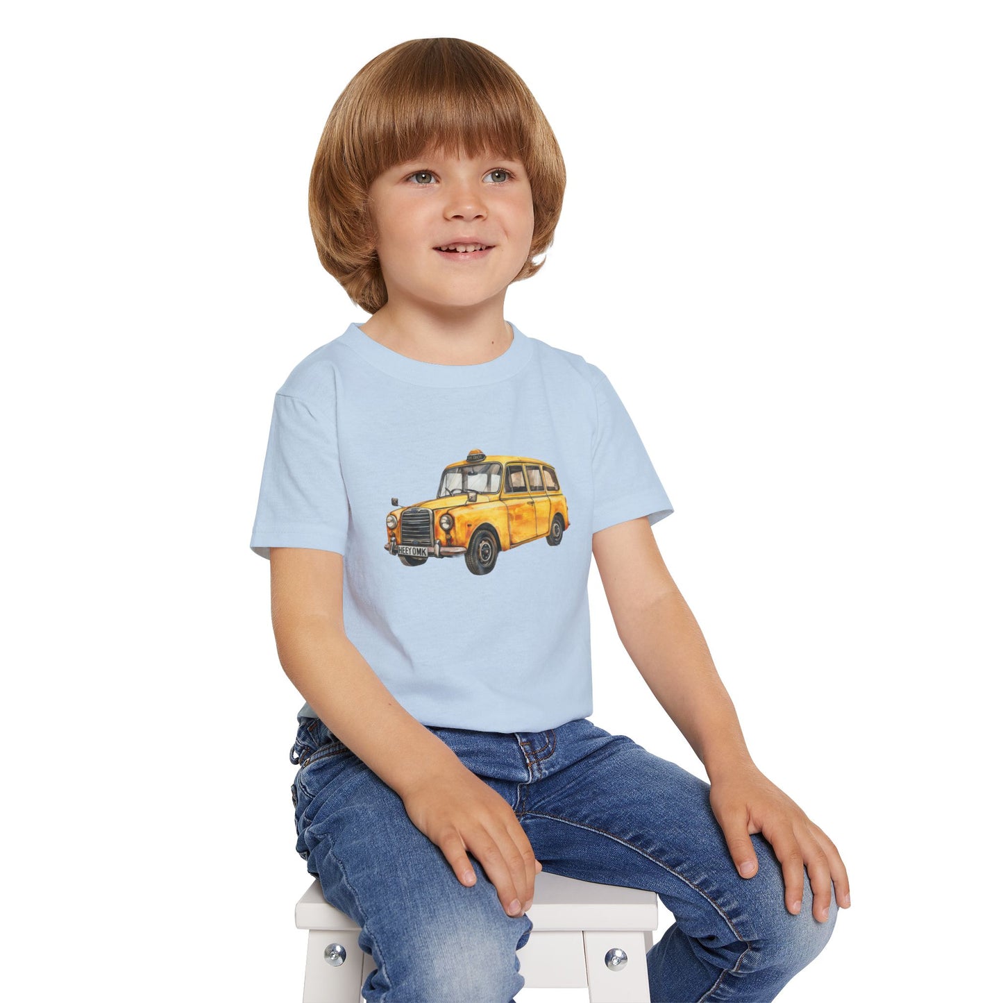 Adorable Yellow Taxi Toddler T-Shirt - Perfect for Little Adventurers