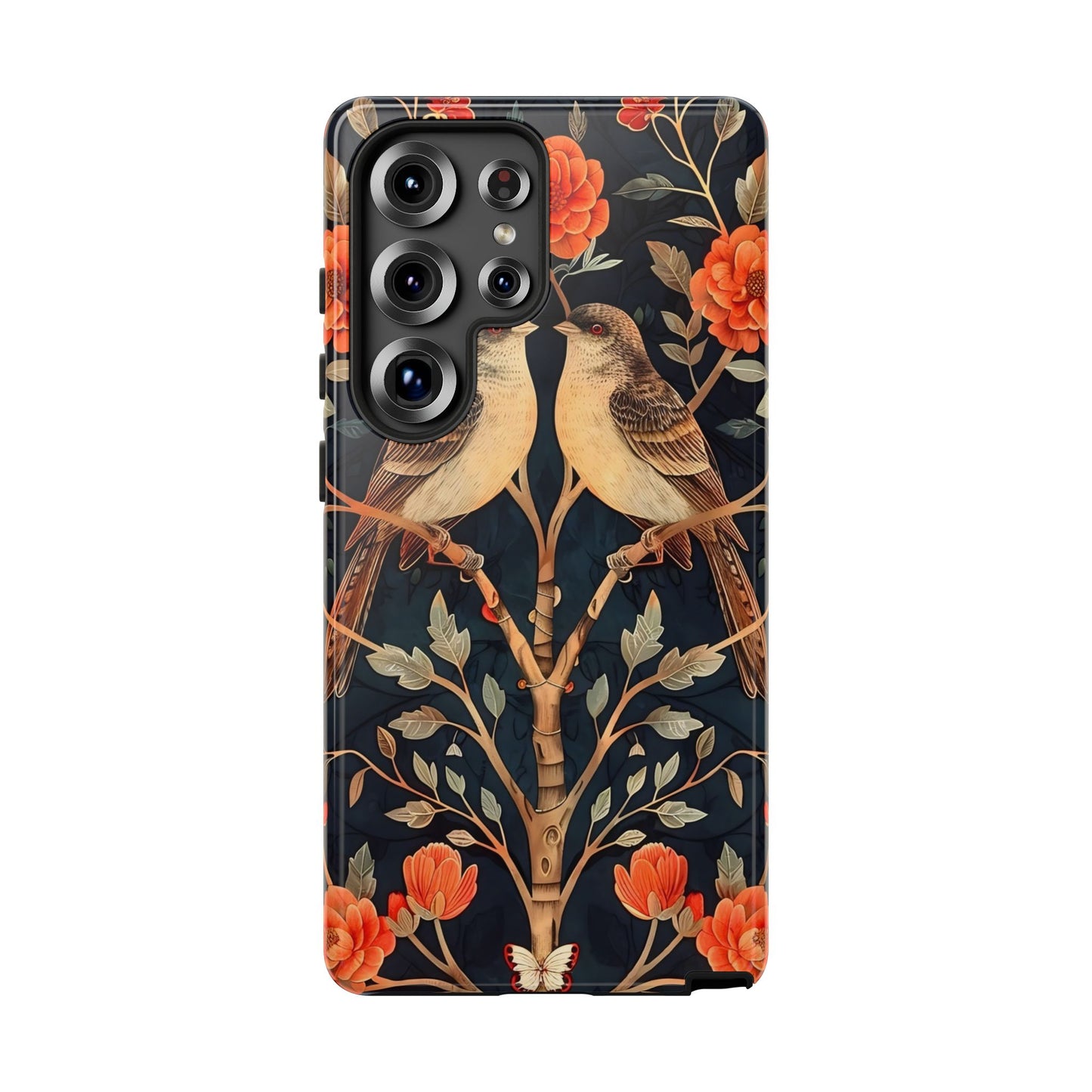 Floral Phone Case – Tough Cases with Bird Design, Unique Gift for Nature Lovers, Stylish Tech Accessory, Phone Cover, Artistic Case