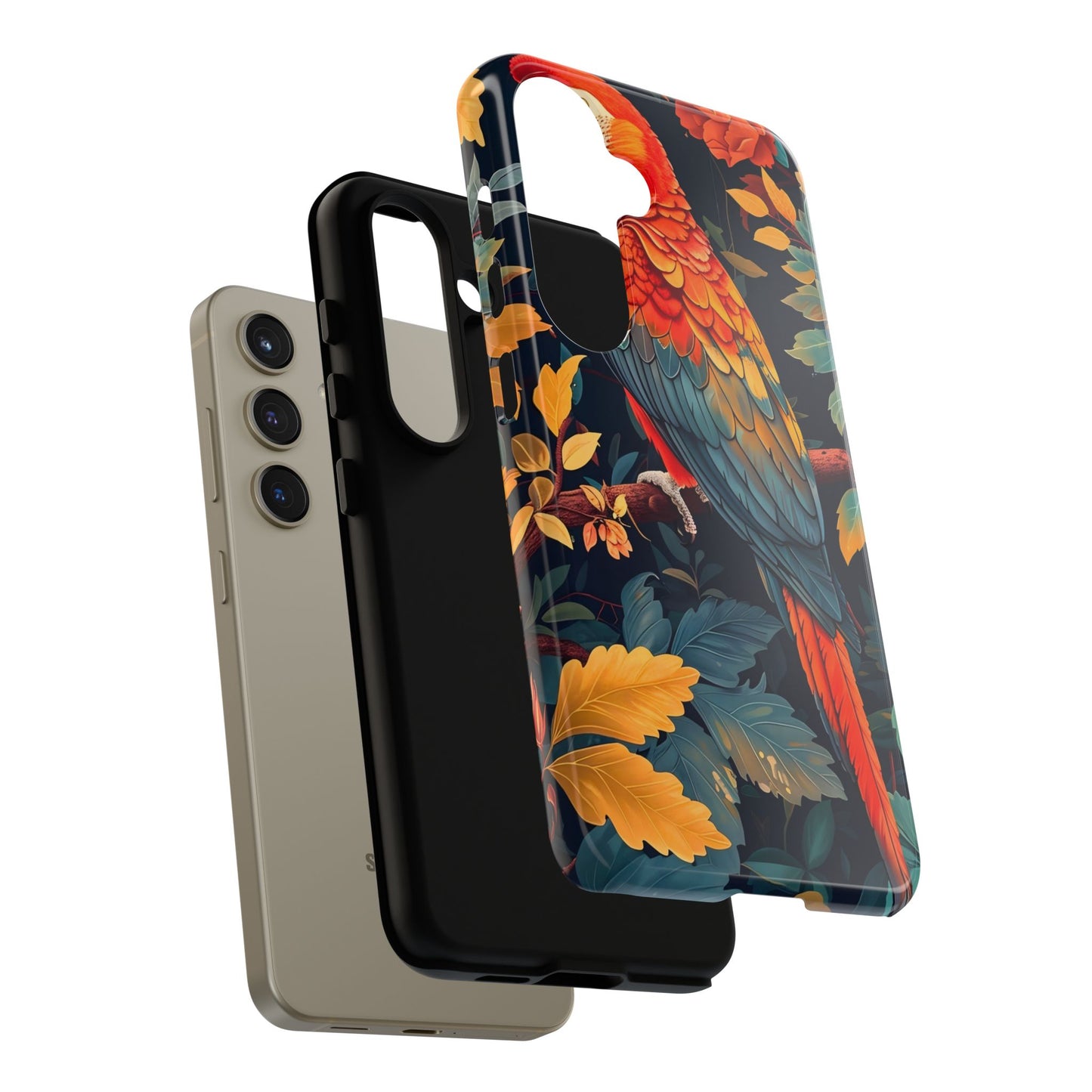 Vibrant Parrot Phone Case - Tough, Stylish, Nature-Inspired, Tropical, Wildlife, Perfect Gift, Summer Vibes