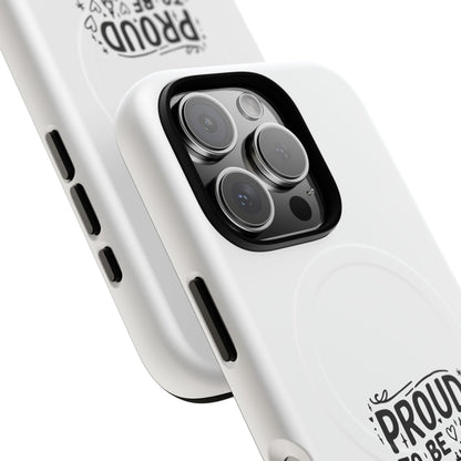 Proud London Magnetic Phone Case, Tough Phone Cover, Gift for Londoners, Travel Souvenir, Black and White Design