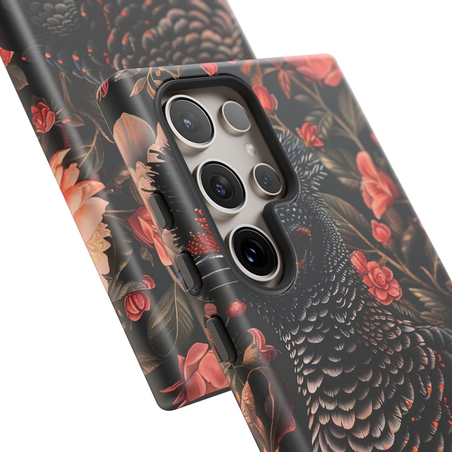 Tough Cases: Floral Design Phone Case, Stylish Protection for Your Phone, Unique Gift for Bird Lovers, Vibrant Floral Art, [...]