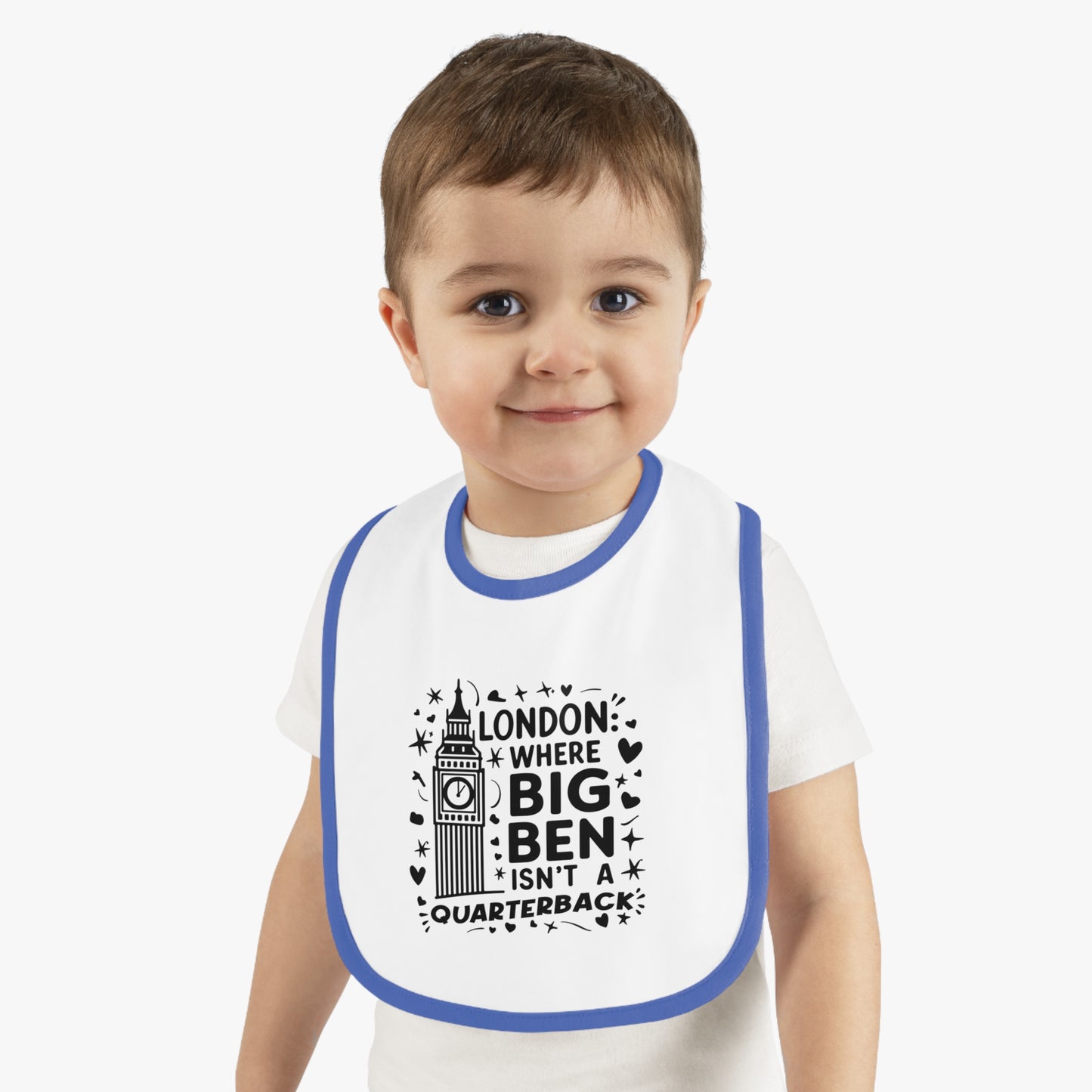 London Themed Baby Bib, Fun Baby Shower Gift, Cute Infant Bib, Unique Baby Apparel, Parenting Essentials