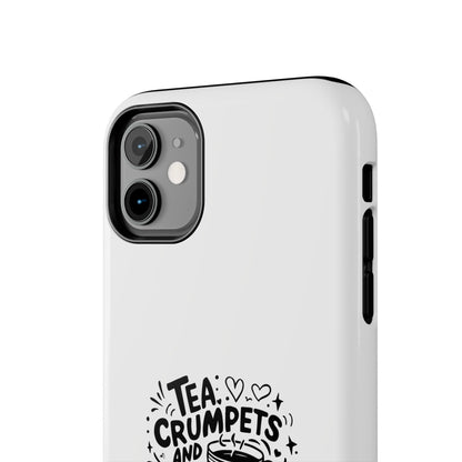 Charming Tough Phone Cases with Tea & Crumpets Design | Perfect London Gift, Travel Accessory, Cute Phone Cover, Adventure Lover Case