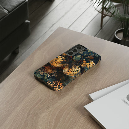 Butterfly Floral Phone Case, Tough Cases, Protective Cover, Unique Gift, Nature Lover, Art Print, Spring Decor