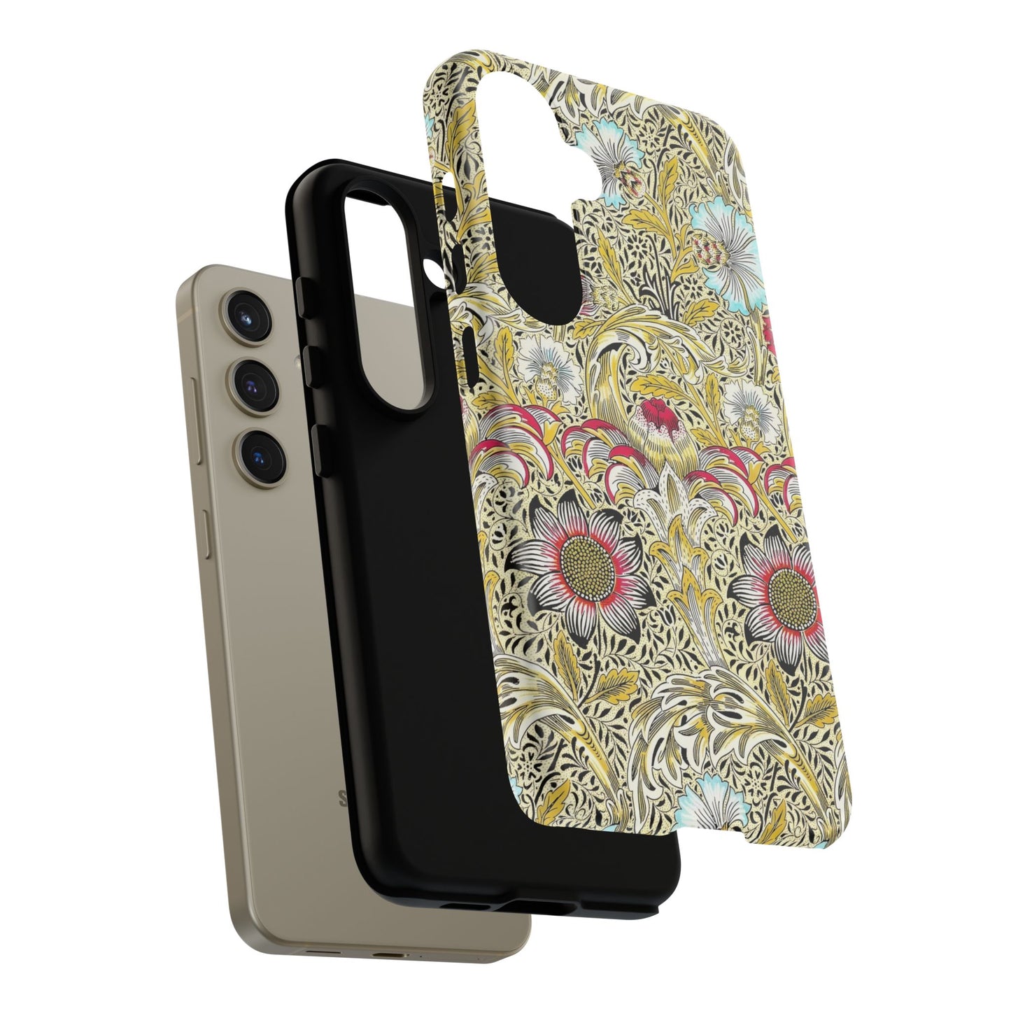 Floral Phone Case - Tough Cases, Floral Design, Stylish, Protective, Unique Gift for Her, Phone Accessories