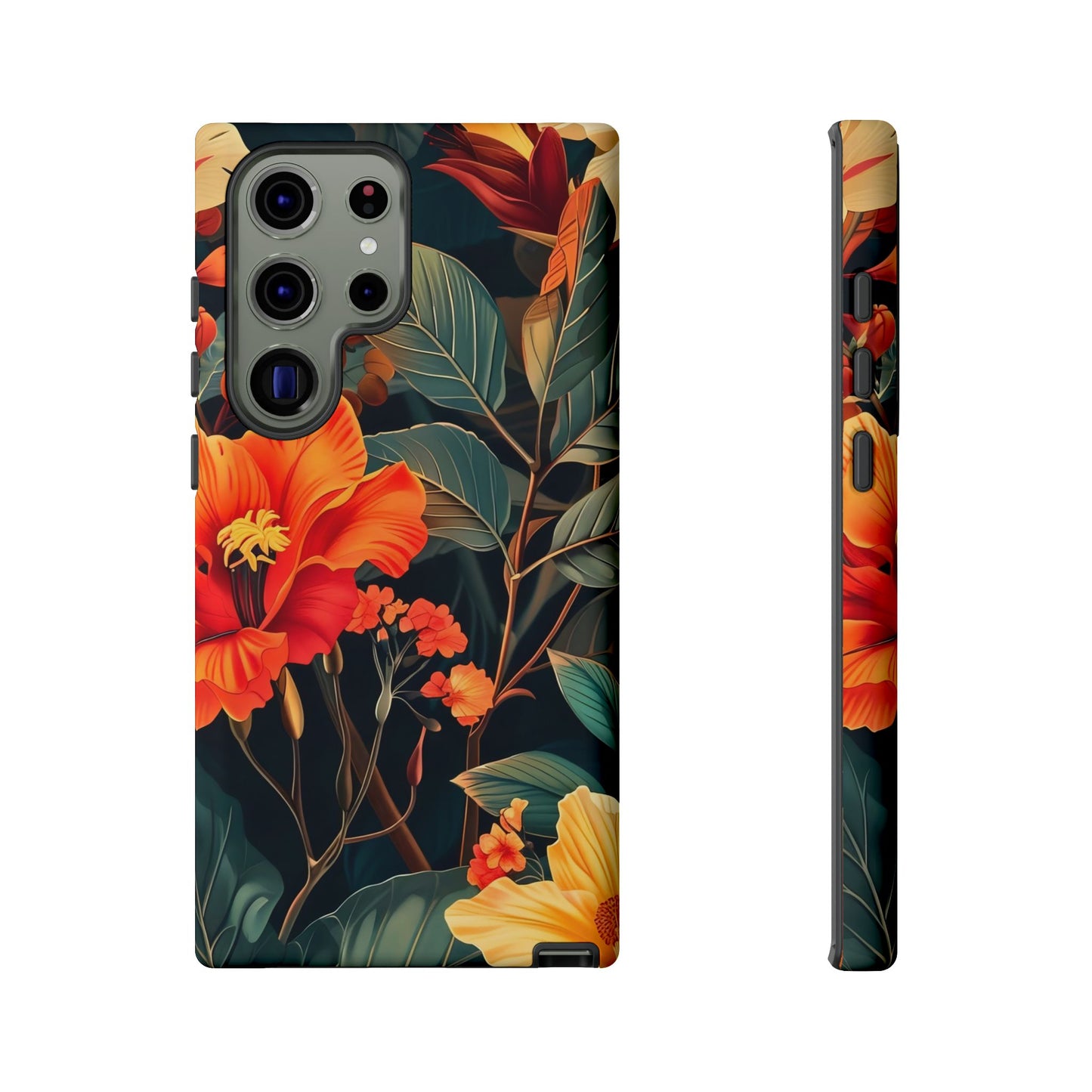 Tough Floral Phone Case | Tropical Vibe, Gift for Nature Lovers, Summer Beach Accessory, Floral Pattern, Trendy Phone Accessories