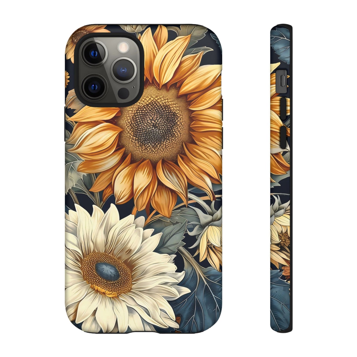Floral Phone Case for Tough Cases, Sunflower Design, Nature Lover Gift, Birthday Present, Eco-Friendly Accessories, Summer Vibes
