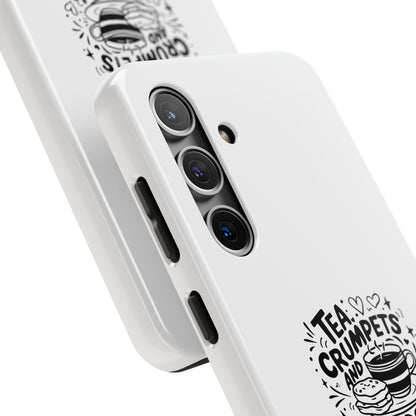 Charming Tough Phone Cases with Tea & Crumpets Design | Perfect London Gift, Travel Accessory, Cute Phone Cover, Adventure Lover Case