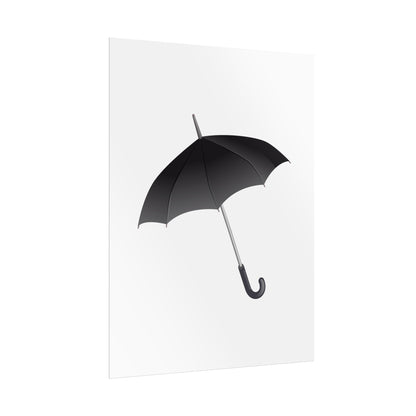 Minimalist Umbrella Wall Art, Chic Home Decor Print, Stylish Poster, Rental Friendly Artwork, Black Umbrella Decor
