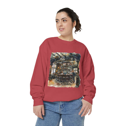 Unisex Garment-Dyed Sweatshirt - The Cozy British Pub