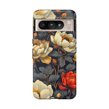 Floral Phone Case - Tough Cases, Stylish Mobile Cover, Flower Design, Holiday Gift, Trendy Accessory, Eco-Friendly Case