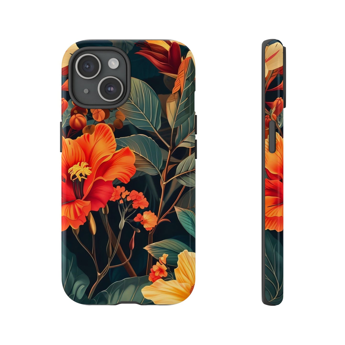 Tough Floral Phone Case | Tropical Vibe, Gift for Nature Lovers, Summer Beach Accessory, Floral Pattern, Trendy Phone Accessories