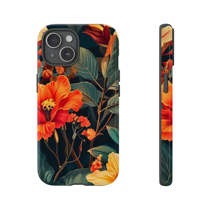 Tough Floral Phone Case | Tropical Vibe, Gift for Nature Lovers, Summer Beach Accessory, Floral Pattern, Trendy Phone Accessories