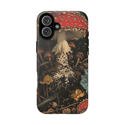 Mushroom Phone Case, Tough iPhone Cover, Nature Lover Gift, Unique Cell Phone Accessory, Fungi Art Design, Eco-Friendly Protection