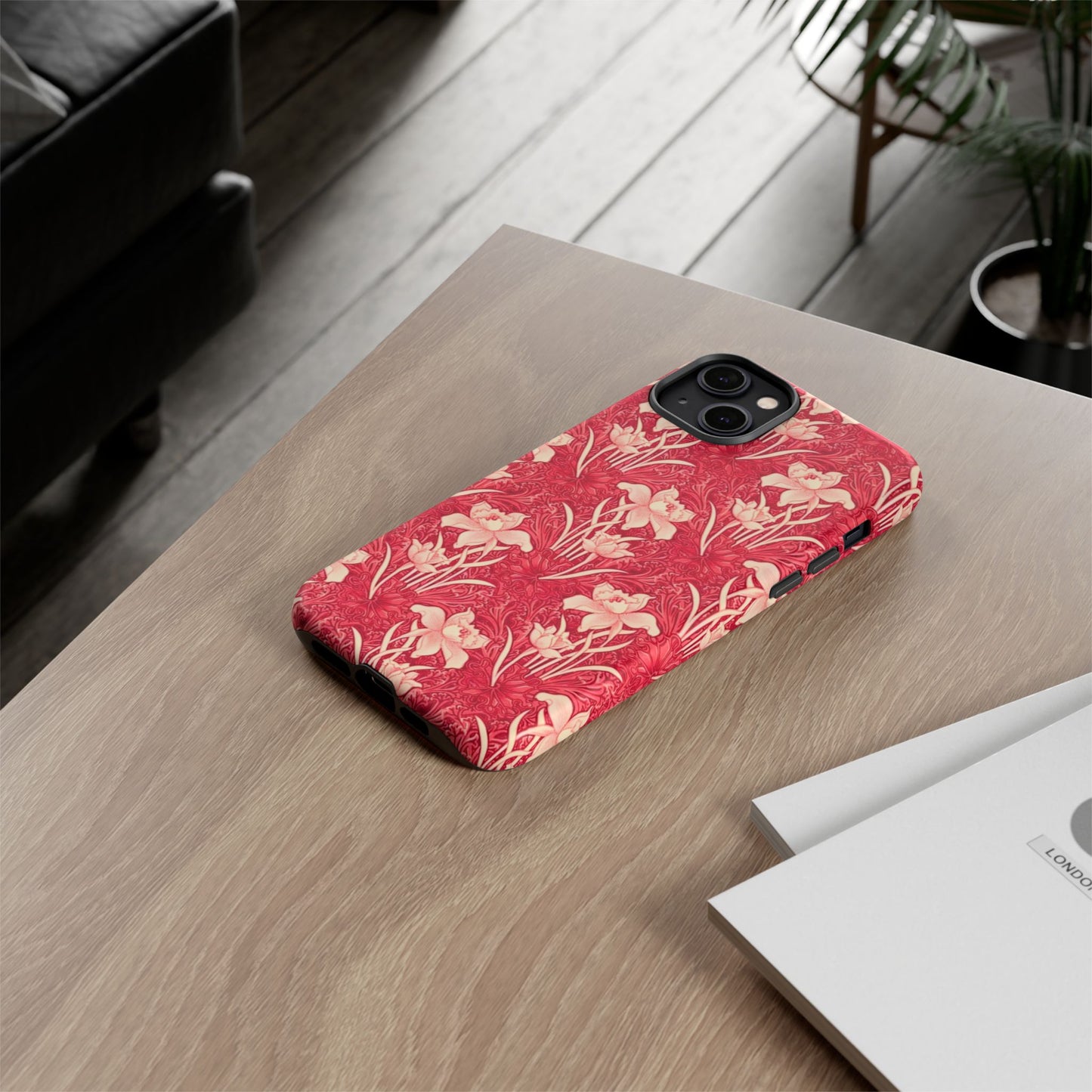Floral Tough Phone Case - Durable, Stylish Accessory, Perfect Gift for Her, Floral Pattern, Customizable, Ideal for Daily Use