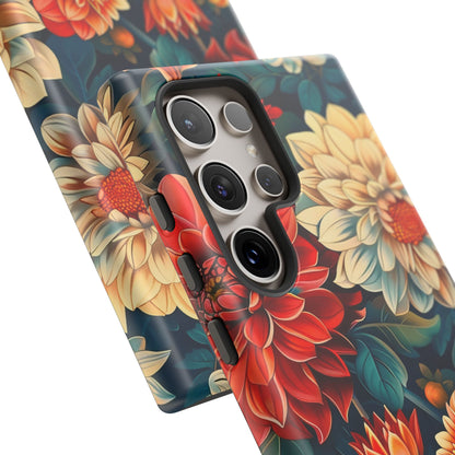 Floral Phone Case - Vibrant Tough Cases, Stylish Floral Cell Phone Cover, Gift for Her, Trendy Phone Accessory, Flower Design