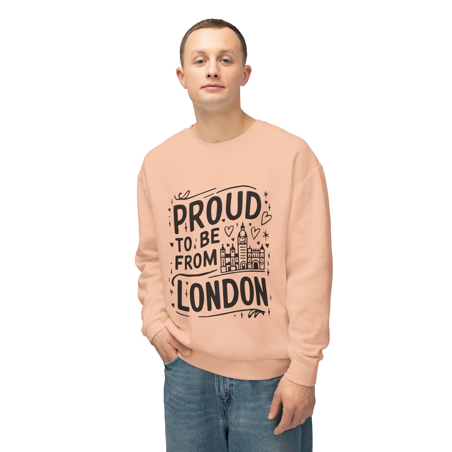 Unisex Lightweight Crewneck Sweatshirt - Proud To be From London