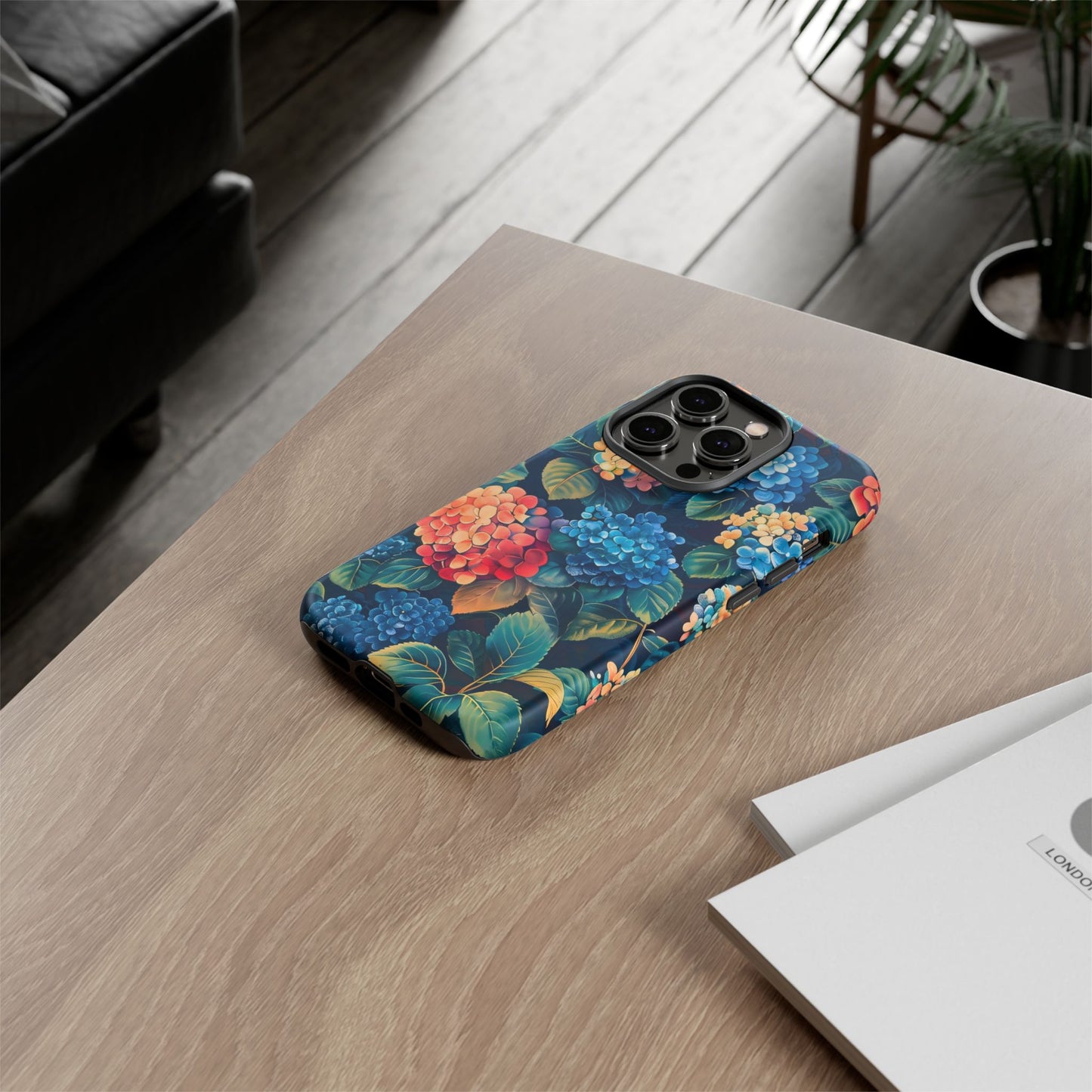 Floral Phone Case, Stylish Tough Case for Gardener Gift, Flower Lover Accessory, Pretty Floral Design, Protective Case