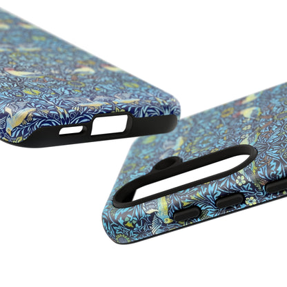 Bird and Floral Pattern Phone Case, Tough Cases, Gift for Nature Lovers, Eco-friendly, Custom Phone Accessories, All-Occasion
