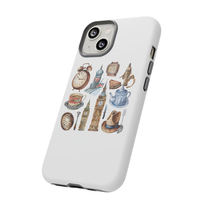 Vintage Illustrative Phone Case, Whimsical Tough Phone Cover, Gifts for Her, Unique Cell Phone Accessory