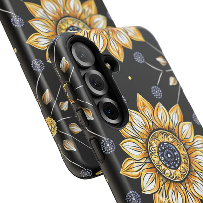 Floral Phone Case with Mandala Design, Tough Cases for iPhone & Samsung, Boho Style, Gift for Her, Unique Accessories
