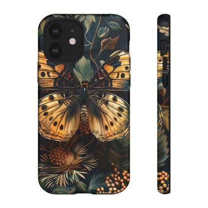 Butterfly Floral Phone Case, Tough Cases, Protective Cover, Unique Gift, Nature Lover, Art Print, Spring Decor