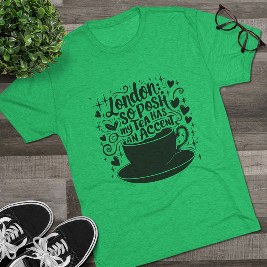 London's Nostalgic Tea Unisex Tri-Blend Crew Tee