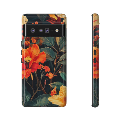 Tough Floral Phone Case | Tropical Vibe, Gift for Nature Lovers, Summer Beach Accessory, Floral Pattern, Trendy Phone Accessories