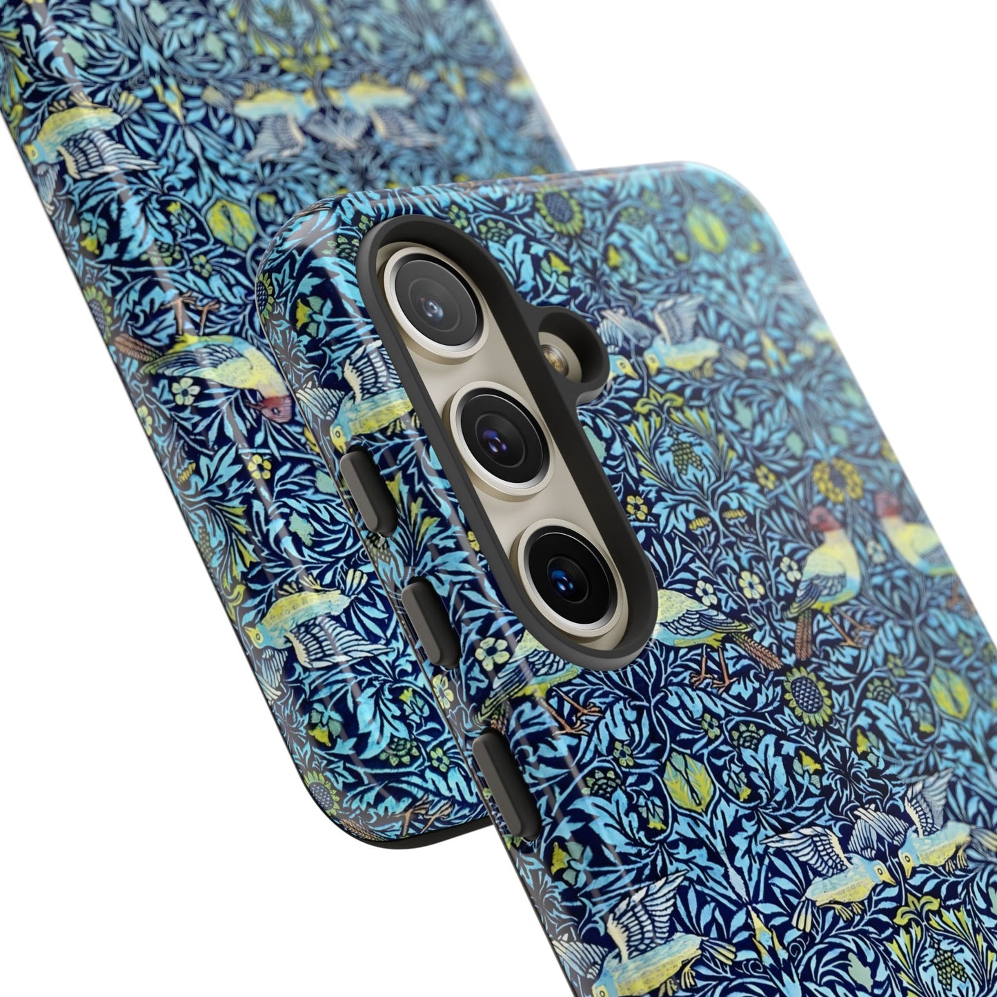 Bird and Floral Pattern Phone Case, Tough Cases, Gift for Nature Lovers, Eco-friendly, Custom Phone Accessories, All-Occasion