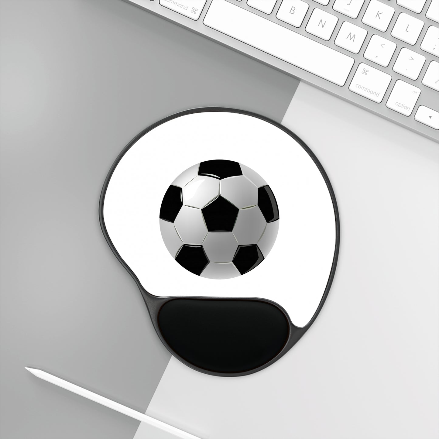 Soccer Themed Mouse Pad With Wrist Rest, Comfortable Mouse Mat for Gamers and Soccer Lovers, Office Gift, Sports Decor, Ergonomic Design