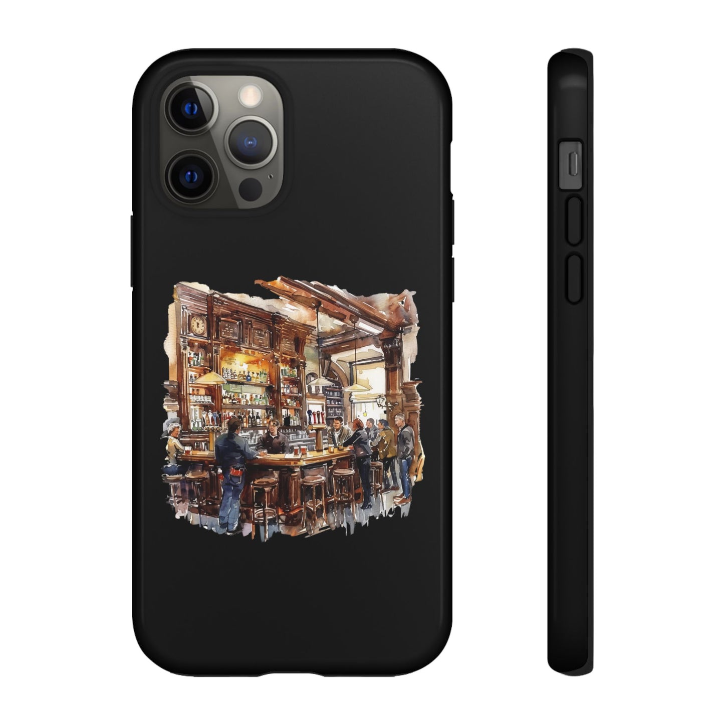 Artistic Phone Case - Cozy Pub Vibe, Trendy Smartphone Accessory, Gift for Friends, Modern Design, Durable Protection