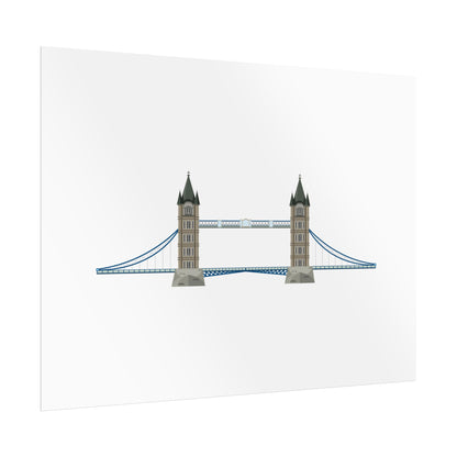 Tower Bridge Rolled Poster, London City Decor, Wall Art, Gift for Travelers, Home Aesthetic, UK Wall Art