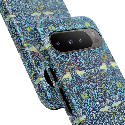 Bird and Floral Pattern Phone Case, Tough Cases, Gift for Nature Lovers, Eco-friendly, Custom Phone Accessories, All-Occasion