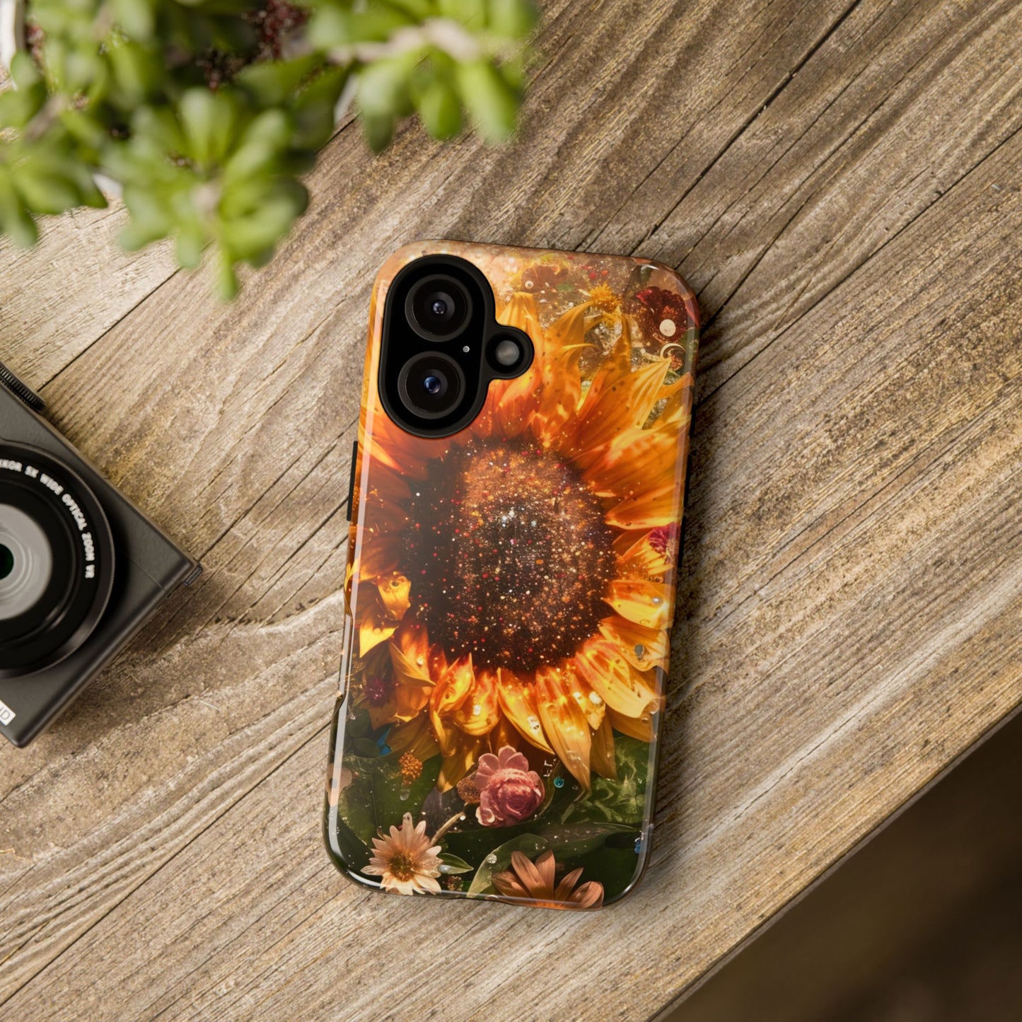 Vibrant Floral Phone Case - Tough Cases, Sunflower Design, Smartphone Cover, Summer Gift, Nature-Inspired Accessories