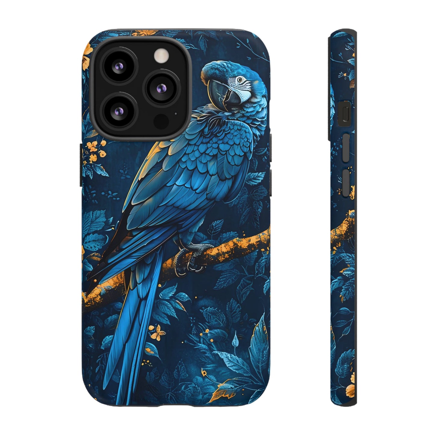 Tough Cases - Vibrant Blue Parrot Phone Case, Tropical Bird Phone Cover, Nature Lover Gift, Eco-Friendly Accessories, Unique Wildlife Decor