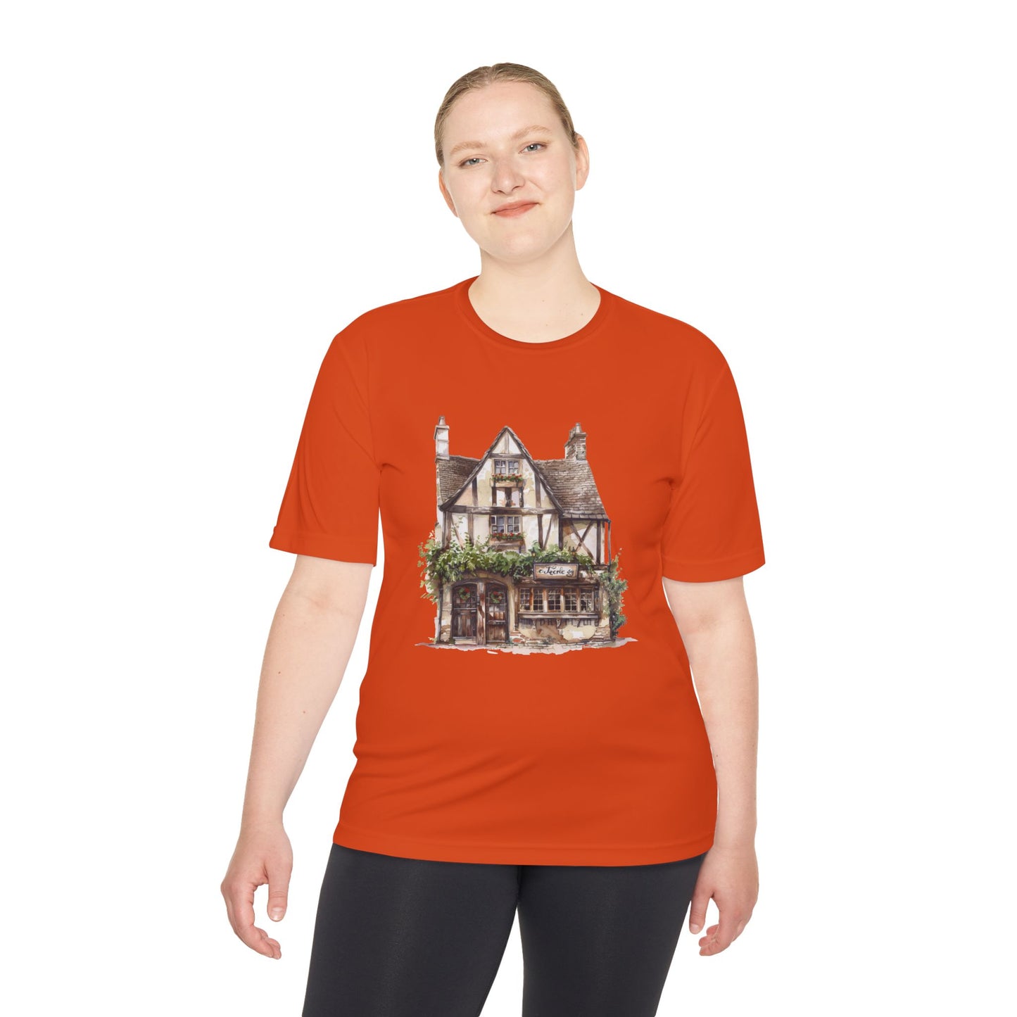 Unisex Moisture Wicking Tee - Historic English Home Wall Art Design