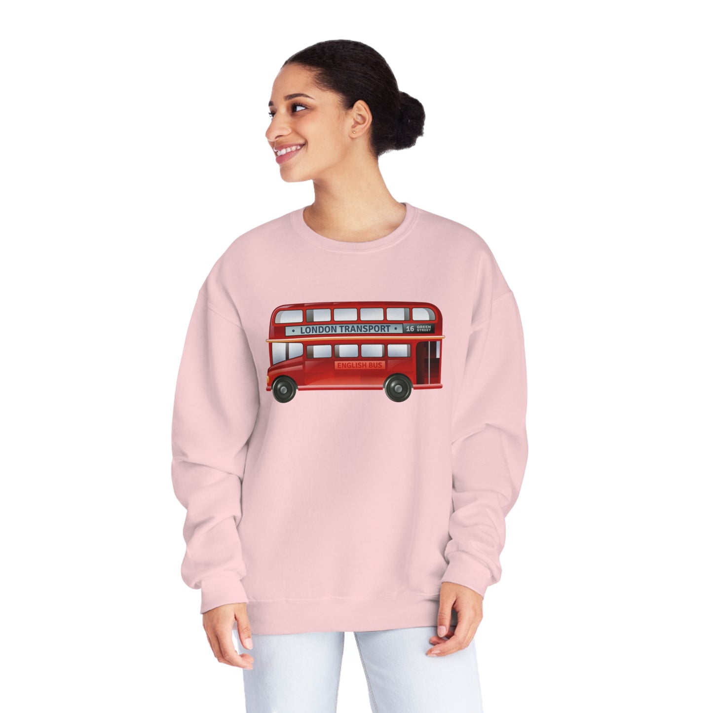Unisex NuBlend® Crewneck Sweatshirt - All Aboard! The Classic London Double-Decker